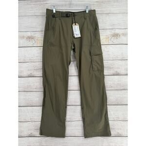 prAna Stretch Zion Pant II Mens 31x32 Slate Green Stretch Hiking Outdoor NEW